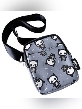 💀 Skeleton Kitty Cat mini Crossbody⛓️ Em & Sprout 🖤 goth 🔪 kawaii ☁️ alt 🔪 punk